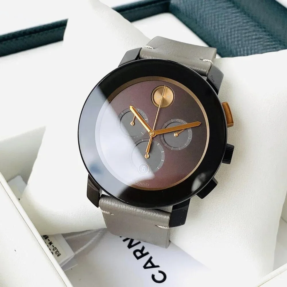 Movado Men's Brown Polished Dial Watch